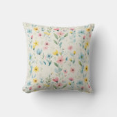 pastel garden watercolor florals kussen (Voorkant)