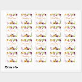 Pastel Garden Waterverf Floral Hartelijk dank Vierkante Sticker (Vel)