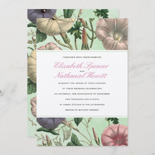 Pastel Garden Weddenschap Kaart (Voorkant / Achterkant)