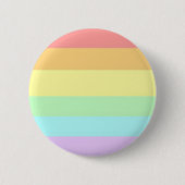 Pastel Gay LGBT Pride Month Flag Button (Voorkant)
