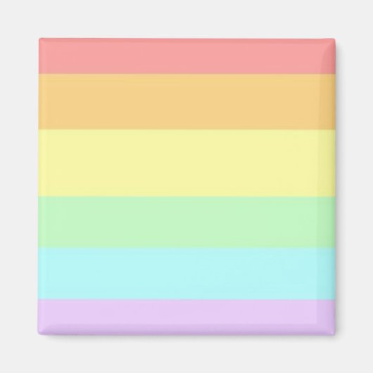 Pastel Gay LGBT Pride Month Flag Magneet (Voorkant)