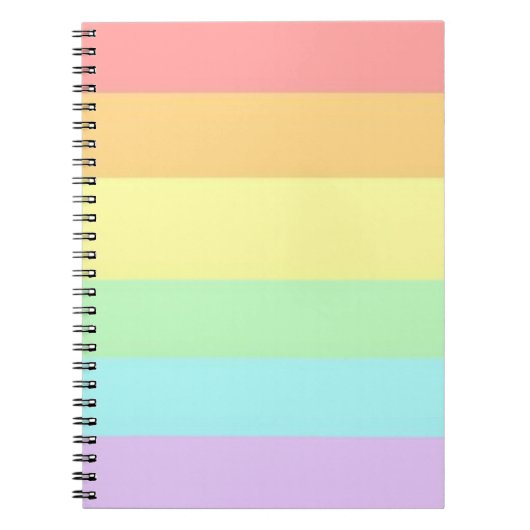 Pastel Gay LGBT Pride Month Flag Notitieboek (Voorkant)