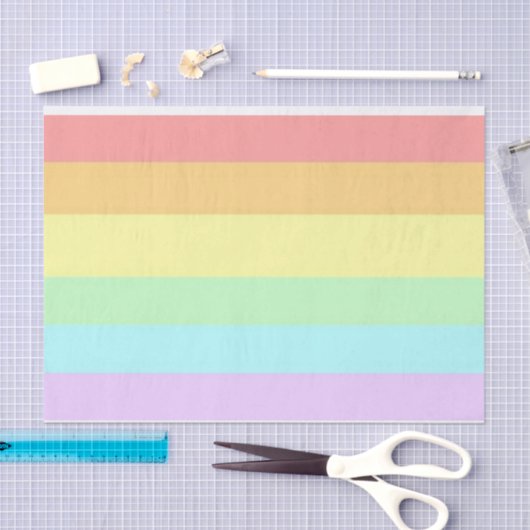 Pastel Gay LGBT Pride Month Flag Tissuepapier (Craft)