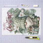 Pastel gebreide Kerstmis Gnome Tissuepapier (Craft)