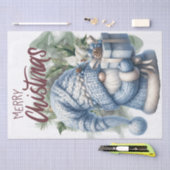 Pastel gebreide Kerstmis Gnome Tissuepapier (Craft)