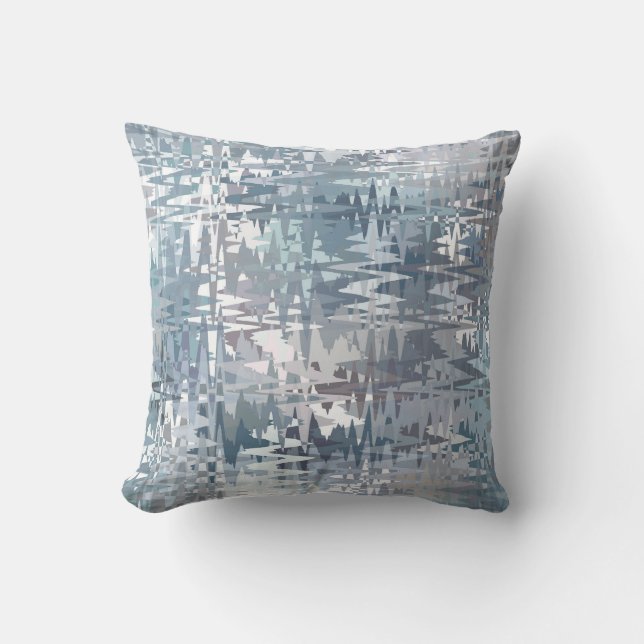 Pastel Gedempte Kleur Abstract Patroon Kussen (Voorkant)