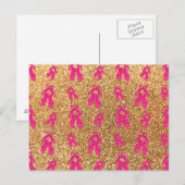 Pastel geel ballet slippers glitterpatroon briefkaart (Voorkant / Achterkant)