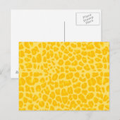 Pastel geel blad afdrukpatroon briefkaart (Voorkant / Achterkant)