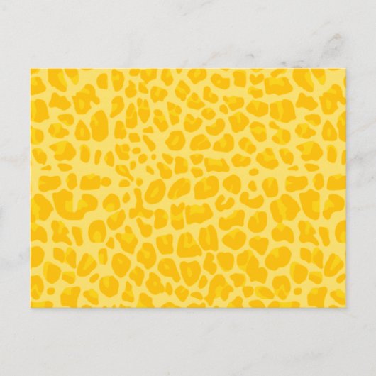 Pastel geel blad afdrukpatroon briefkaart (Voorkant)