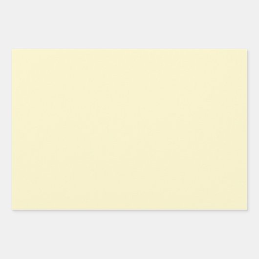 Pastel geel effen kleur | Klassiek | Elegant Inpakpapier Vel (Voorkant 3)