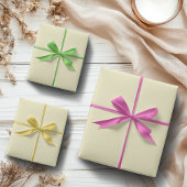 Pastel geel effen kleur | Klassiek | Elegant Inpakpapier Vel