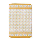 Pastel geel en grijs badmat (Voorkant Verticaal)