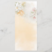 Pastel Geel en Roze Bloemen Huwelijk Menu (Achterkant)