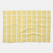 Pastel Geel Gecontroleerd Patroon Theedoek (Horizontaal)