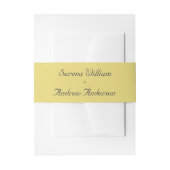 Pastel Geel Gewoon Modern Eenvoudig Bruiloft Uitnodigingen Wikkel (Voorkant Voorbeeld)