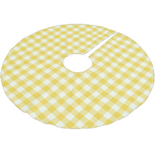 Pastel Geel Gingham Buffalo Check Plaid Patroon Kerstboom Rok