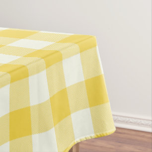 Pastel Geel Gingham Buffalo Check Plaid Patroon Tafelkleed