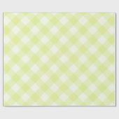 Pastel Geel Gingham Patroon Cadeaupapier (Vlak)