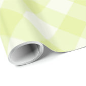 Pastel Geel Gingham Patroon Cadeaupapier (Rol Hoek)