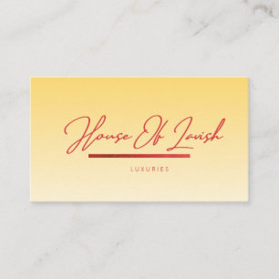 Pastel Geel Goud Signature House Of Lavish Visitekaartje