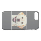 Pastel Geel Labrador Hond 8/7 iPhone Case (Achterkant (Horizontaal))