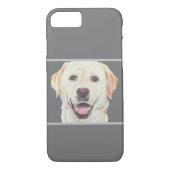 Pastel Geel Labrador Hond 8/7 iPhone Case (Achterkant)