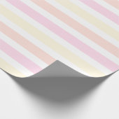 Pastel Geel Peach Roze stripes Wrapppapier Cadeaupapier (Hoek)