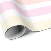 Pastel Geel Peach Roze stripes Wrapppapier Cadeaupapier (Rol Hoek)