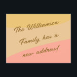 Pastel Geel Perzik Abstracte Retro We hebben verpl Briefkaart<br><div class="desc">Deel je nieuwe adres met een retro twist met behulp van deze Pastel Yellow Peach Abstract We've Moved Briefkaart. De zachte pasteltinten en het abstracte ontwerp geven een nostalgisch maar modern gevoel, waardoor het een charmante manier is om je vrienden en familie op de hoogte te stellen van je opwindende...</div>