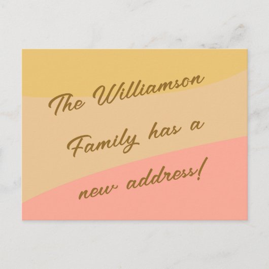 Pastel Geel Perzik Abstracte Retro We hebben verpl Briefkaart (Voorkant)