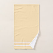 Pastel geel perzik zomer fruit geometrisch patroon bad handdoek (Handdoek)