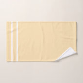 Pastel geel perzik zomer fruit geometrisch patroon bad handdoek (Handdoek)