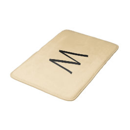 Pastel Geel Perzik Zwart Monogram Badmat