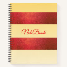 Pastel Geel Rood Goud Signature Notitieboek