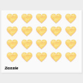 Pastel Geel Roze Glitter met flauwte liefdeshars Hart Sticker (Vel)