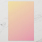 Pastel Geel Roze Persoonlijk Briefpapier (Achterkant)