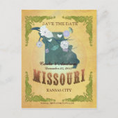 Pastel geel Save the date - Kaart met prachtige vo (Voorkant)