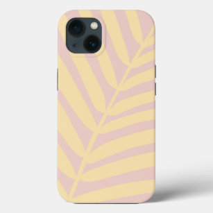 Pastel geel tropisch palmblad Case-Mate iPhone case
