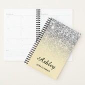 Pastel Geel Zilver Glitter Ombre Persoonlijk Planner (Display)