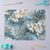 Pastel Geïnspireerd Winter Blauw Bloemen Tissuepapier (Craft)
