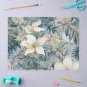 Pastel Geïnspireerd Winter Blauw Bloemen Tissuepapier (Craft)