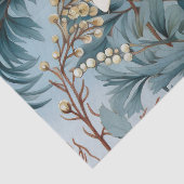 Pastel Geïnspireerd Winter Blauw Bloemen Tissuepapier (Detail)