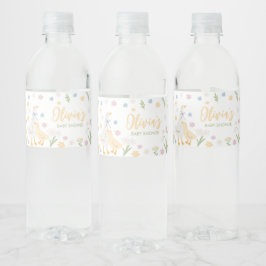 Pastel Gekke Goose Baby shower Waterfles Etiket