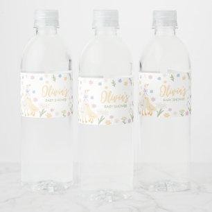 Pastel Gekke Goose Baby shower Waterfles Etiket