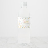 Pastel Gekke Goose Baby shower Waterfles Etiket (Voorkant)