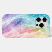Pastel gekleurd Elegant Glamoureus Script Hoesje-M Case-Mate iPhone Case (Achterkant (horizontaal))
