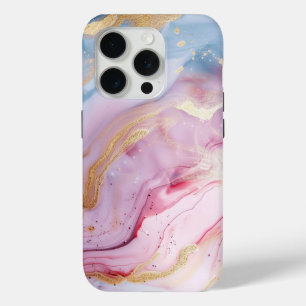 Pastel gekleurd Elegant Glamoureus Script Hoesje-M iPhone 15 Pro Case