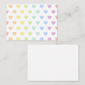 Pastel gekleurd hartenpatroon notitiekaartje (Voorkant / Achterkant)