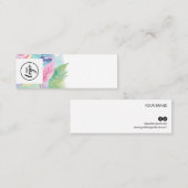 Pastel gekleurd parfum tester mini visitekaartje (Voorkant / Achterkant)