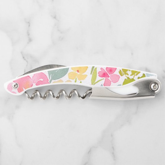 Pastel gekleurde bloemige Kurkentrekker (Achterkant)